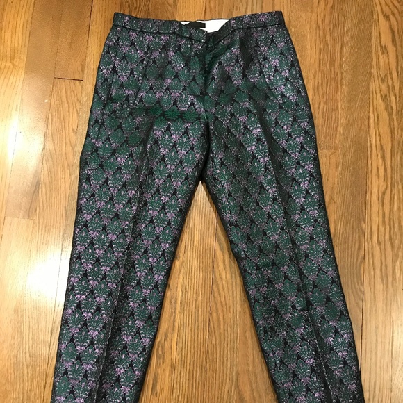 J. Crew Pants - J. Crew Collection Metallic Jacquard Pants
